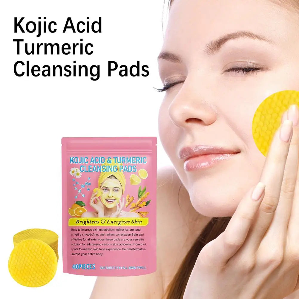 Pads anti imperfections au curcuma et a l'acide Kojic pour une peau parfaite