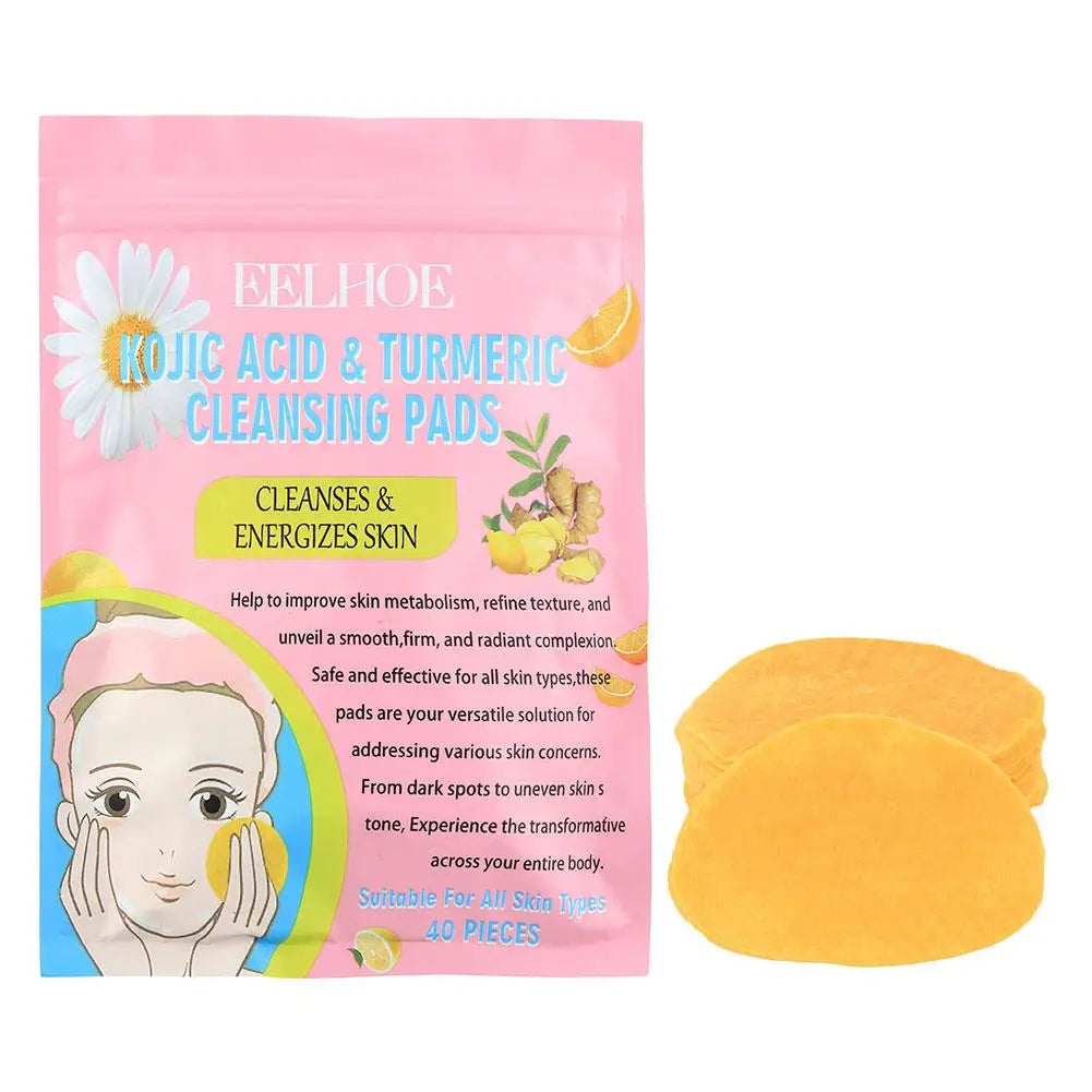 Pads anti imperfections au curcuma et a l'acide Kojic pour une peau parfaite