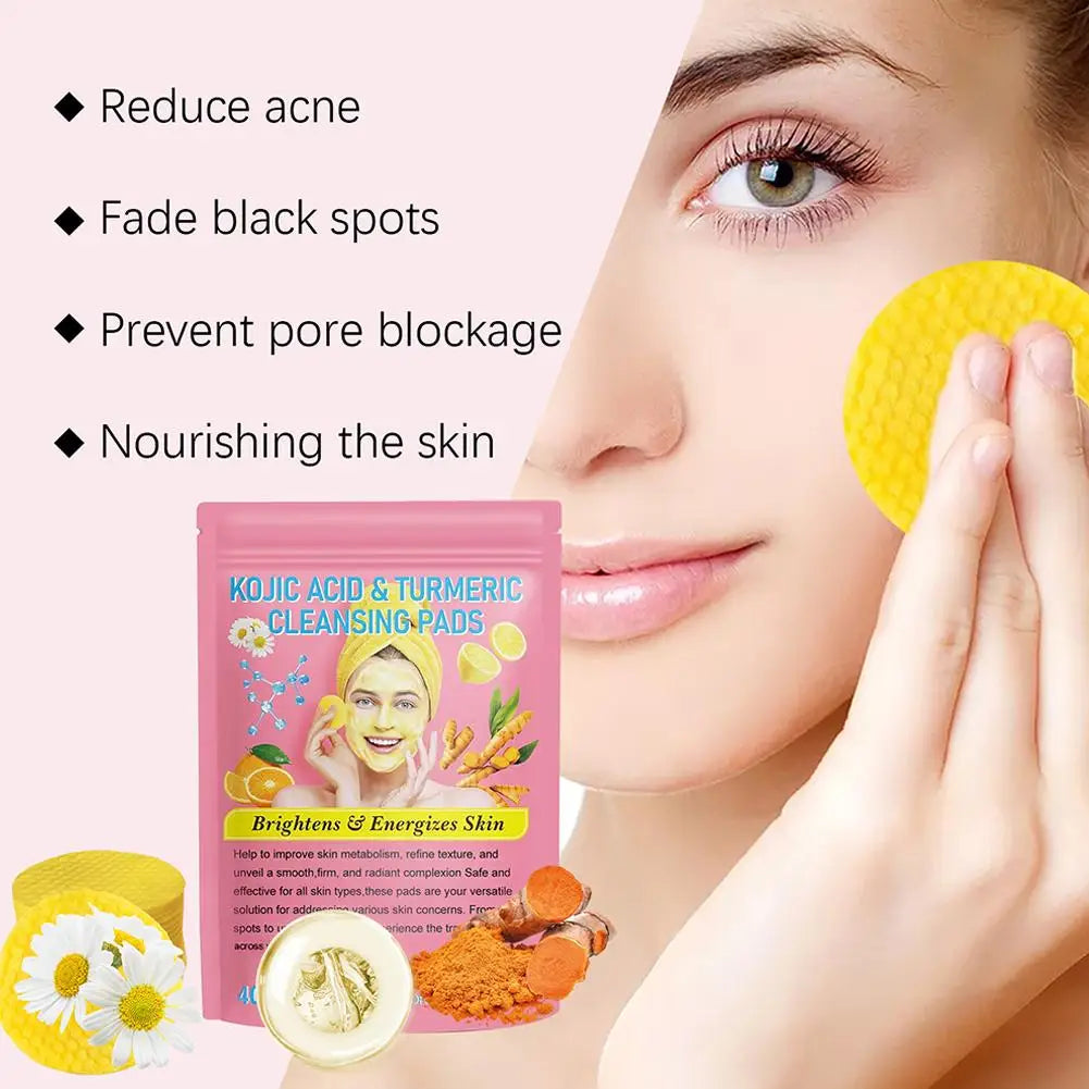 Pads anti imperfections au curcuma et a l'acide Kojic pour une peau parfaite